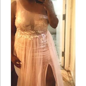 Beautiful Portia & Scarlett Evening Gown in Stone